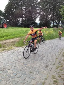 Eric was precies content dat hij boven was !